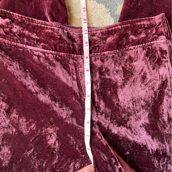 Madewell Velvet Huston Pull-On Crop Pants Size Small in Pinot Nior - Picture 4 of 8